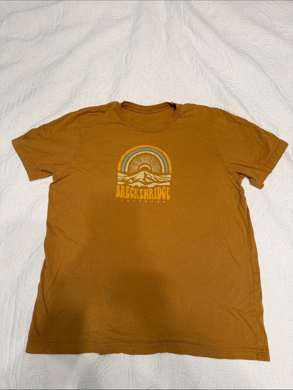 breckenridge Rust Orange Short-Sleeve Tee with Sunrise Graphic
